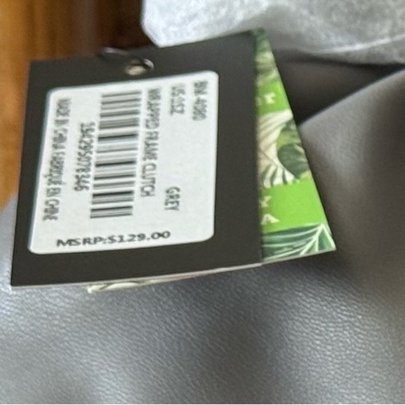 🖤 Badgley Mischka Gray Slouchy Shoulder Bag Soft Faux Leather Chain Strap NWT - Picture 13 of 13